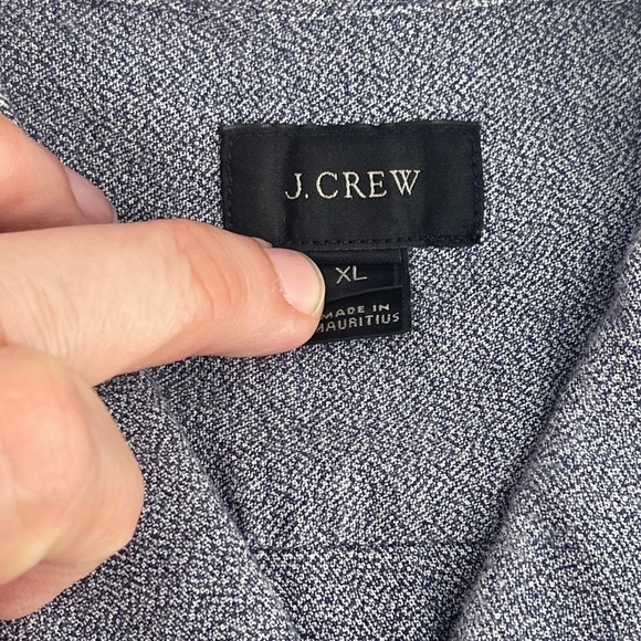 J. Crew Mens XL Button Down Long Sleeve‎ Casual Shirt blackish gray Textured - Picture 2 of 6